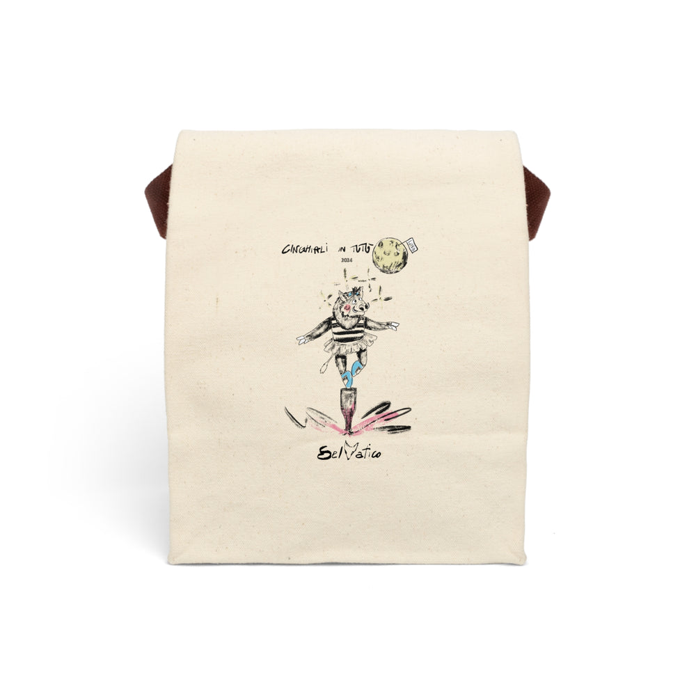 CINGHIALI IN TUTU' - Canvas Lunch Bag With Strap