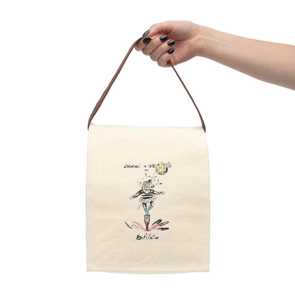 CINGHIALI IN TUTU' - Canvas Lunch Bag With Strap